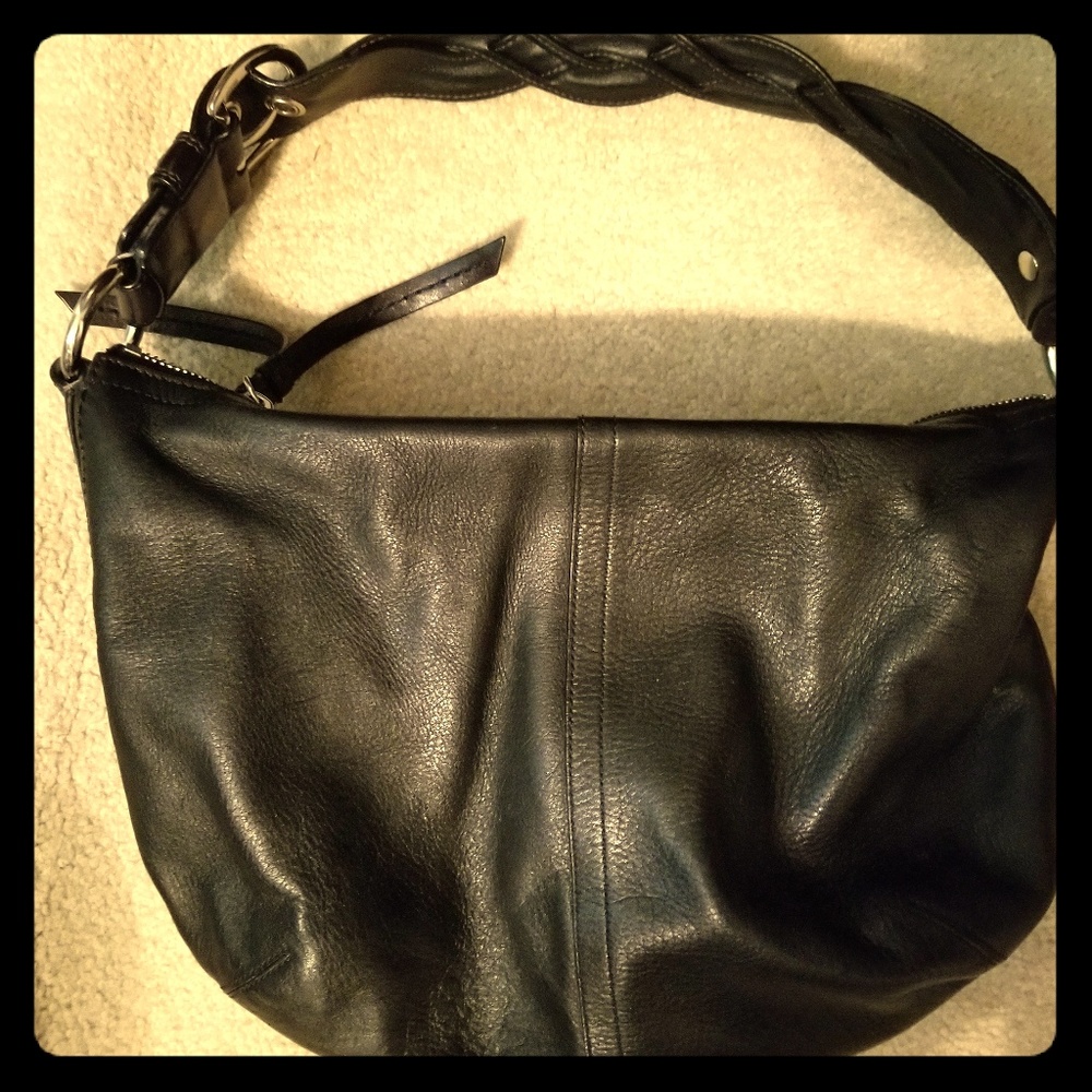 Black Leather Soho Coach Purse